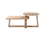 SalesFever® Eichenholz Couchtisch mit zwei Tischplatten Stehen n-10076 Miniaturansicht - 2