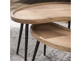 SalesFever® Couchtisch nierenförmig 2er Set aus Akazienholz Lio 2105/15 Miniaturansicht - 2