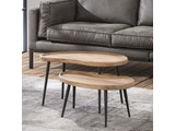SalesFever® Couchtisch nierenförmig 2er Set aus Akazienholz Lio 2105/15 Miniaturansicht - 3