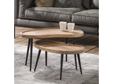 SalesFever® Couchtisch nierenförmig 2er Set aus Akazienholz Lio 2105/15 Miniaturansicht - 4