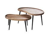 SalesFever® Couchtisch nierenförmig 2er Set aus Akazienholz Lio 2105/15 Miniaturansicht - 1