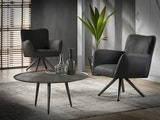 SalesFever® Sessel aus Kunstleder mit Armlehnen und Stahlbeinen Lion 4550/44B Miniaturansicht - 2