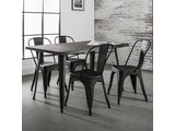 SalesFever® Stuhl Bistro aus pulverbeschichtetem Edelstahl Nando 3611/44G Miniaturansicht - 2
