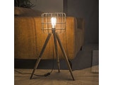 SalesFever® Stehlampe mit 1 Leuchte Korb dreibeiniges Holzstativ Tim-Luca 7642/29 Miniaturansicht - 3