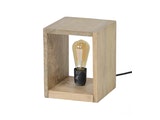 SalesFever® Tischlampe in hölzernem Quadrat 1 Leuchte Amelio 8216/16 Miniaturansicht - 1
