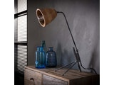 SalesFever® Tischlampe mit Holzlampenschirm und Eisengestell Gigi 8260/16 Miniaturansicht - 2
