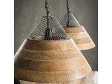 SalesFever® Hängelampe mit 2 Lampenschirmen aus Holz und Draht Lucano 8264/16 Miniaturansicht - 4