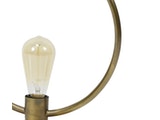 SalesFever® Tischlampe rund Metallring mit Holzfuß LILA 374320 Miniaturansicht - 4