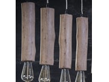 SalesFever® Hängelampe mit 7 Leuchten Eukalyptus-Holz Nicolas 8237/12 Miniaturansicht - 6