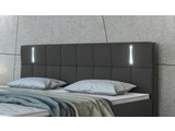 SalesFever® Boxspringbett Bettkasten grau 200 x 200 cm LED Hotelbett SERENO 382189 Miniaturansicht - 5