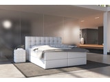 SalesFever® Boxspringbett 200 x 200 cm weiß Hotelbett KATE 382233 Miniaturansicht - 1