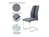 SalesFever® Freischwinger Stuhl 2er Set grau schwarz Esszimmerstuhl CHARLIE 390108 Miniaturansicht - 3