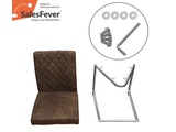 SalesFever® Esszimmerstuhl 2 er Set Freischwinger braun Lederlook Metall DARIUS 390115 Miniaturansicht - 4