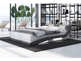 SalesFever® Boxspringbett 140 x 200 cm weiß grau Hotelbett LED ZOFIA 387573 Miniaturansicht - 1