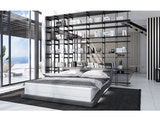 SalesFever® Boxspringbett 140 x 200 cm weiß grau Hotelbett LED ZOFIA 387573 Miniaturansicht - 9