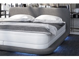 SalesFever® Boxspringbett 140 x 200 cm weiß grau Hotelbett LED JUSTINE 387603 Miniaturansicht - 4
