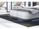 SalesFever® Boxspringbett 140 x 200 cm weiß grau Hotelbett LED JUSTINE 387603 Miniaturansicht - 7