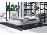SalesFever® Boxspringbett 180 x 200 cm weiß grau Hotelbett LED JUSTINE 387566 Miniaturansicht - 1