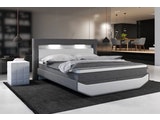 SalesFever® Boxspringbett 140 x 200 cm grau weiß Hotelbett LED MAILINA 387634 Miniaturansicht - 1