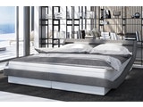 SalesFever® Boxspringbett 140 x 200 cm weiß grau Hotelbett LED ARJONA 387719 Miniaturansicht - 4