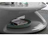 SalesFever® Couchtisch grau hochglanz 80 cm Design rund Ablage IZAN 390658 Miniaturansicht - 5