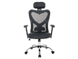 SalesFever® Bürostuhl Schreibtischstuhl schwarz mit Netzrücken und Kopfstütze Tres 390931 Miniaturansicht - 3