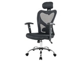 SalesFever® Bürostuhl Schreibtischstuhl schwarz mit Netzrücken und Kopfstütze Tres 390931 Miniaturansicht - 1