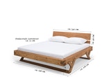 SalesFever® Balkenbett 140 x 200 cm aus massivem Fichtenholz natur JASMIN 390795 Miniaturansicht - 3