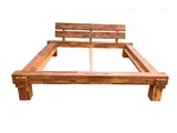 SalesFever® Balkenbett 140 x 200 cm aus massivem Akazie-Holz LAILA 345726 Miniaturansicht - 3