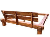 SalesFever® Balkenbett 140 x 200 cm aus massivem Akazie-Holz LAILA 345726 Miniaturansicht - 5
