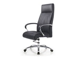 SalesFever® Bürostuhl Schreibtischstuhl schwarz aus Echtleder NEO 390498 Miniaturansicht - 2