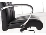 SalesFever® Bürostuhl Schreibtischstuhl schwarz aus Echtleder NEO 390498 Miniaturansicht - 3