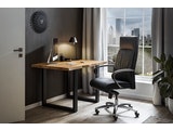 SalesFever® Bürostuhl Schreibtischstuhl schwarz aus Echtleder NEO 390498 Miniaturansicht - 4