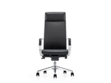 SalesFever® Bürostuhl Schreibtischstuhl schwarz aus Echtleder SLEEK 390528 Miniaturansicht - 3