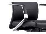SalesFever® Bürostuhl Schreibtischstuhl schwarz aus Echtleder SLEEK 390528 Miniaturansicht - 5