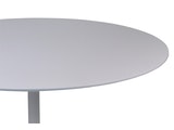 SalesFever® Esstisch rund 110 cm Bistrotisch Hochglanz Weiß mit Metallfuß OBAO 391365 Miniaturansicht - 3