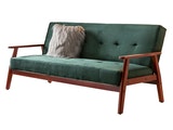 SalesFever® Design Schlafsofa Samt grün ausklappbar skandinavische Möbel Dundal 389621 Miniaturansicht - 1