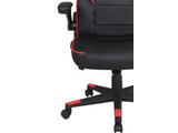 SalesFever® Bürostuhl Schreibtischstuhl schwarz/rot aus Kunstleder MIKA 389645 Miniaturansicht - 6