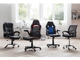 SalesFever® Bürostuhl Schreibtischstuhl schwarz/rot aus Kunstleder MIKA 389645 Miniaturansicht - 2