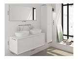 SalesFever® Badezimmer Set 3tlg. weiß matt 120 cm CORVO 391723 Miniaturansicht - 6