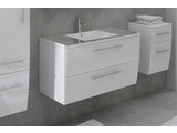 SalesFever® Badezimmer Set 5tlg. Hochglanz Weiß 90 cm ELRIK 389706 Miniaturansicht - 5