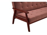 SalesFever® Design Schlafsofa Samt rose ausklappbar skandinavische Möbel Dundal 393840 Miniaturansicht - 5