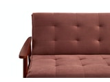 SalesFever® Design Schlafsofa Samt rose ausklappbar skandinavische Möbel Dundal 393840 Miniaturansicht - 6