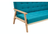 SalesFever® Design Schlafsofa Strukturstoff petrol ausklappbar skandinavische Möbel Dundal 393826 Miniaturansicht - 3