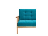 SalesFever® Design Schlafsofa Strukturstoff petrol ausklappbar skandinavische Möbel Dundal 393826 Miniaturansicht - 4