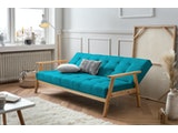 SalesFever® Design Schlafsofa Strukturstoff petrol ausklappbar skandinavische Möbel Dundal 393826 Miniaturansicht - 8