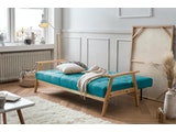 SalesFever® Design Schlafsofa Strukturstoff petrol ausklappbar skandinavische Möbel Dundal 393826 Miniaturansicht - 9