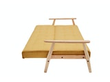 SalesFever® Design Schlafsofa Strukturstoff senfgelb ausklappbar skandinavische Möbel Dundal 393819 Miniaturansicht - 5