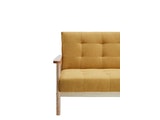 SalesFever® Design Schlafsofa Strukturstoff senfgelb ausklappbar skandinavische Möbel Dundal 393819 Miniaturansicht - 4