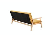 SalesFever® Design Schlafsofa Strukturstoff senfgelb ausklappbar skandinavische Möbel Dundal 393819 Miniaturansicht - 6